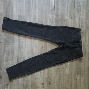 Zara size6 black stretch skinny pants ankle zipper